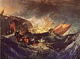 Famous Ship Paintings - The Wreck of a Transport Ship